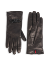 Valentino Garavani Vlogo Signature Leather Gloves In Nero