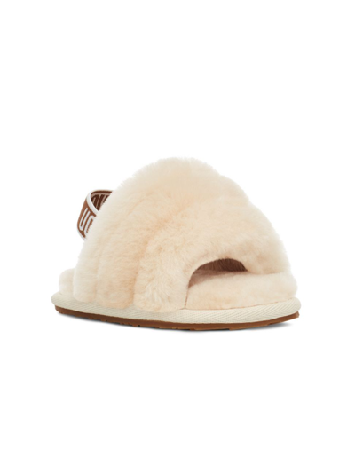 Ugg Girls' Fluff Yeah Slingback Shearling Slippers - Baby In Natural