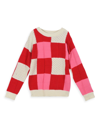MINI MOLLY GIRL'S CHECKERED KNIT SWEATER