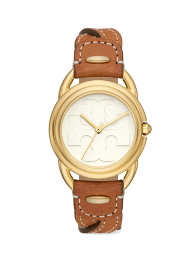 Brown -Tone Watch with Tan Leather Strap Women’s Tory Burch Tory Burch Women main image 3