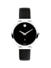 MOVADO WOMEN'S MUSEUM CLASSIC AUTO STAINLESS STEEL & LEATHER WATCH