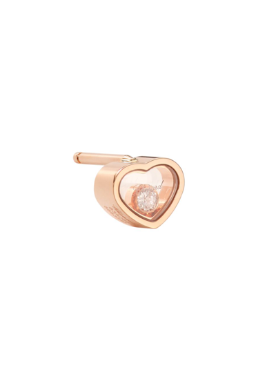 Chopard Women's My Happy Hearts 18k Rose Gold & 0.05 Tcw Diamond Single Stud Earring In Pink Gold