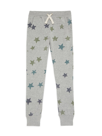 Vintage Havana Girls' Multi Star Fleece Jogger Pants - Big Kid In Grey