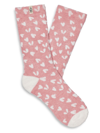 Ugg Leslie Heart Crew Socks In Clay Pink Hearts