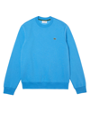 Lacoste Mens Sweatshirt In Fleece Biological Cotton In Blue