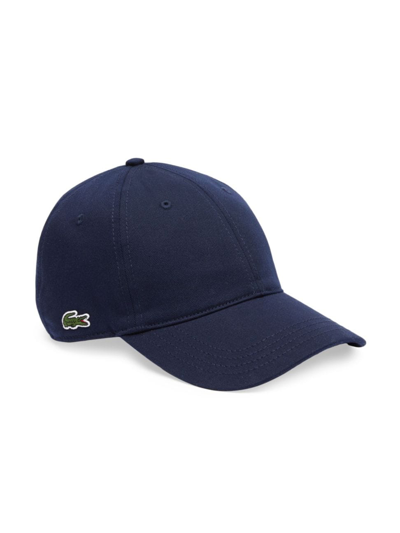 Lacoste Unisex Contrast Strap Cotton Cap - One Size In Navy