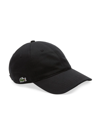 Lacoste Organic Cotton Twill Cap In Black