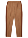 Lacoste Monogram Logo Track Pants In Brown