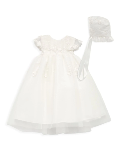 Macis Design Baby Girl's Embroidered Tulle Dress In Ivory