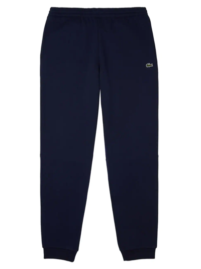 Lacoste Small Logo Cuffed Sweatpants In Navy