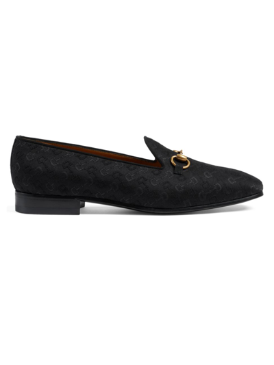 Gucci New Gallipoli Grosgrain Loafers In Black