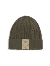 Herno Monogram Cable Knit Beanie