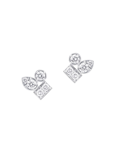 Birks Women's Splash 18k White Gold & 0.43 Tcw Diamond Cluster Stud Earrings
