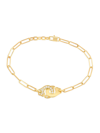 DINH VAN WOMEN'S MENOTTES DINH VAN R10 18K YELLOW GOLD & DIAMOND HANDCUFF BRACELET