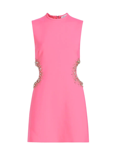 A.l.c Skye Crystal-embellished Minidress In Grapefruit