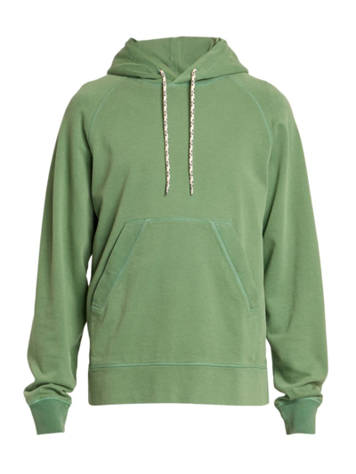 Officine Generale Octave Pigment-dyed Hoodie In Green