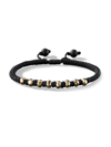 DAVID YURMAN MEN'S FORTUNE 18K YELLOW GOLD & BLACK ONYX CABOCHON BRACELET