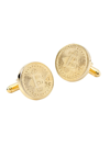 CUFFLINKS, INC MEN'S CRYPTO BITCOIN DEBOSSED CUFFLINK