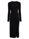 ANOTHER TOMORROW WOMEN'S RUCHED LONG-SLEEVE SWEATERDRESS