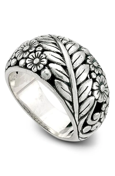 Samuel B. Sterling Silver Leaf Floral Pattern Ring