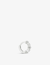 Astrid & Miyu Cosmic Star Recycled Sterling-silver And Cubic Zirconia Huggie Hoop Earrings