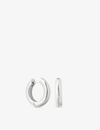 Astrid & Miyu Bold 14ct Yellow Gold-plated Brass Huggie Hoop Earrings In Silver