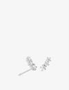 Astrid & Miyu Crystal Crawler 14ct Yellow Gold-plated Recycled Sterling-silver And Cubic Zirconia Stud Earrings