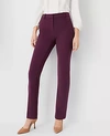 Ann Taylor The Petite Straight Pant In Plum Rose