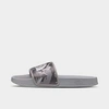 The North Face Base Camp Sliders In Gray Camo In Asphalt Grey Explorer Camo Print/meld Grey