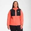 The North Face Inc Women's Antora Jacket (plus Size) In Tnf Black/coral Sunrise