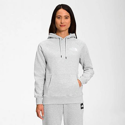 The North Face Nse Box Logo Graphic Hoodie In Tnf Light Grey Heather/tnf Black
