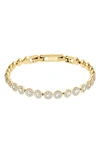 Swarovski Gold-tone Crystal Flex Bracelet In Gold