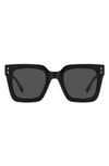 Isabel Marant 51mm Square Sunglasses In Black/gray Solid