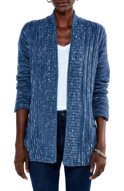 Nic + Zoe Cozy Nights Cardigan Sweater In Blue