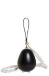 Simone Rocha Mini Egg Top Handle Bag In Black/ Pearl
