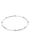 Swarovski Constella Rhodium-plated Brass And Zirconia Necklace In Silver
