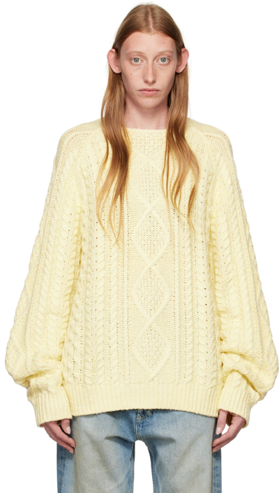 Essentials Yellow Raglan Sweater In Canary