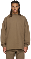 ESSENTIALS BROWN RELAXED SWEATSHIRT