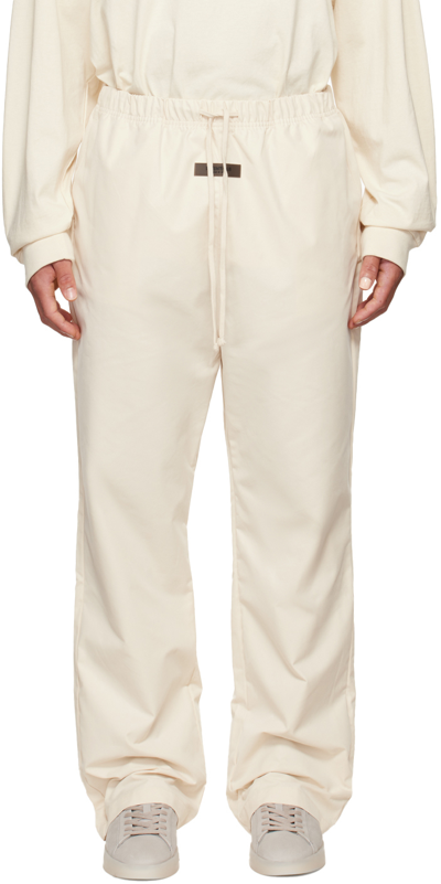 Essentials Off-white Relaxed Lounge Pants In Egg Shell