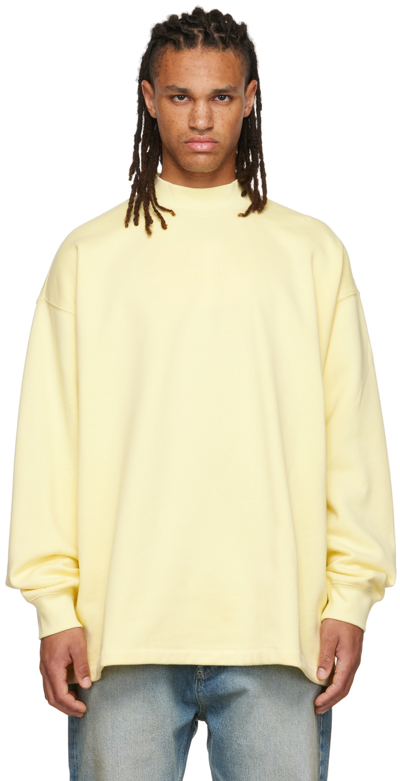 Essentials Crew-neck Long-sleeve Sweatshirt In Canary