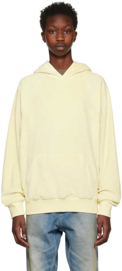 Essentials Yellow Raglan Hoodie In Canary