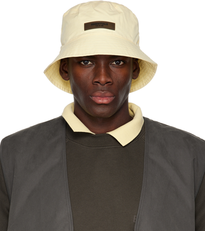 ESSENTIALS YELLOW TWILL BUCKET HAT 