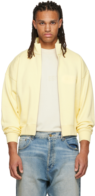 Essentials Yellow Full Zip Jacket In Canary