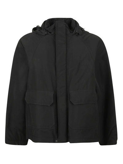 Balenciaga Concealed Windbreaker In Black