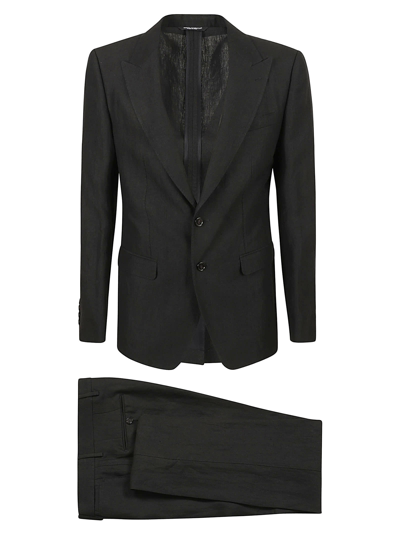 Dolce & Gabbana Single-breasted Suit In Black