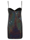 Chiara Ferragni Chainmail-effect Fitted Mini Dress In Black
