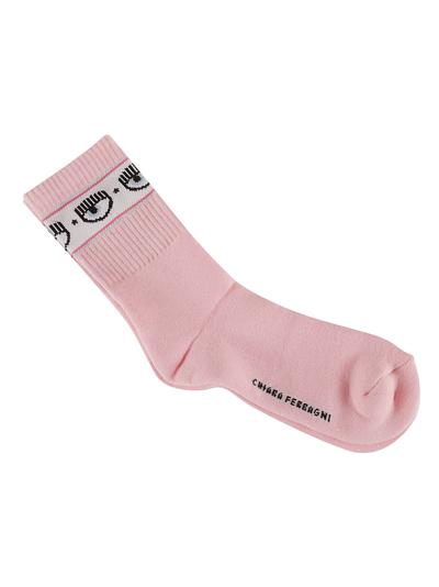 Chiara Ferragni Eyelike Socks In Pink