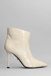 ALEVÌ CHER 095 HIGH HEELS ANKLE BOOTS IN BEIGE LEATHER