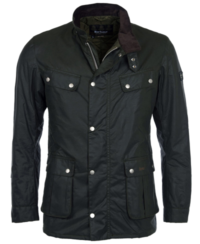 Barbour Duke Wax Jacket In Black