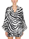 Dolce & Gabbana Zebra Print Shirt In Nero